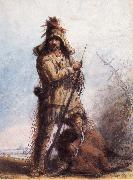 Miller, Alfred Jacob Louis-Rocky Mountain Trapper USA oil painting artist